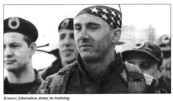Kosovo Liberation Army in training