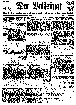 Issue of Volkstaat in which Engels' article was published