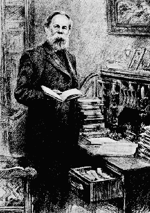 Engels at his writing desk