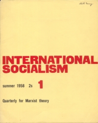 Cover International Socialism (pilot issue), No.1