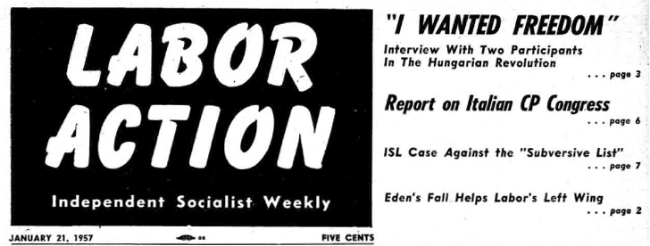 LABOR ACTION Masthead