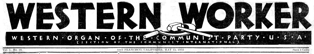 Western Worker Masthead for 1936