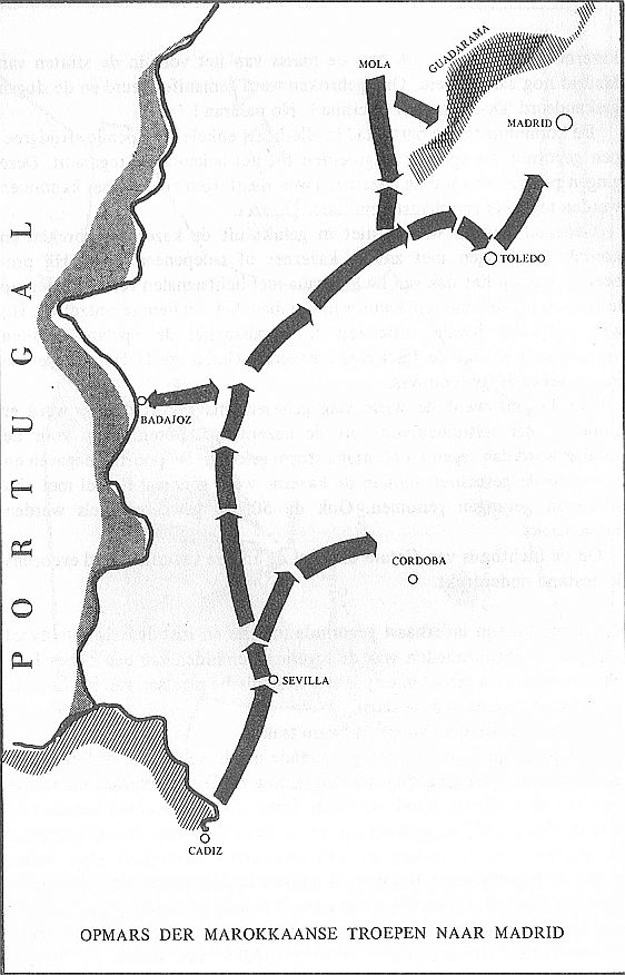 Marokkaanse troepen naar Madrid