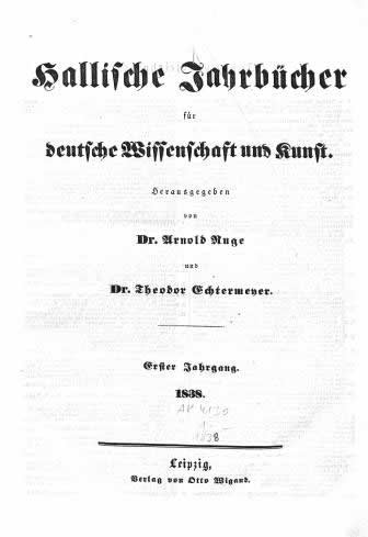 Retrato Deutsche Jahrbücher für Wissenchaft und Kunst